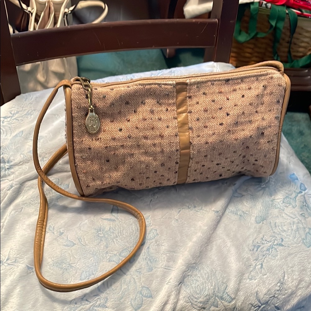 Vintage Fay Swafford tan purse